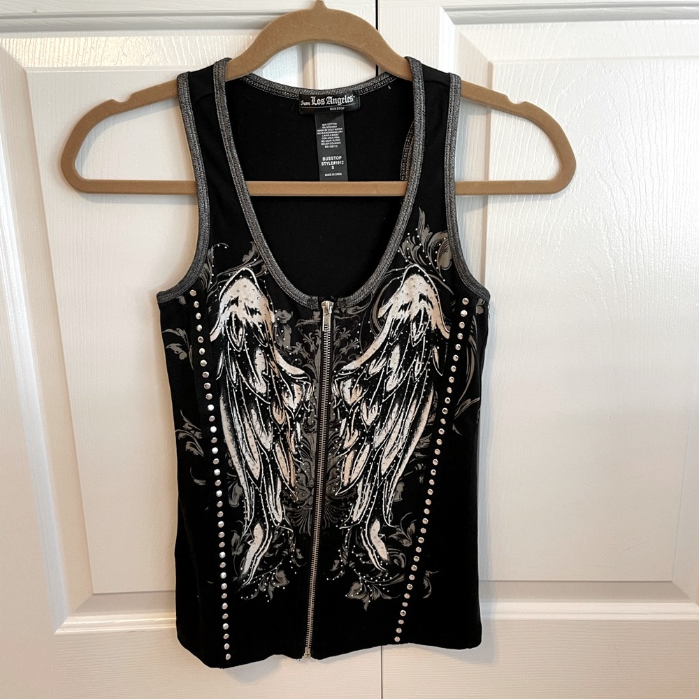 Blingy Zipper Tank